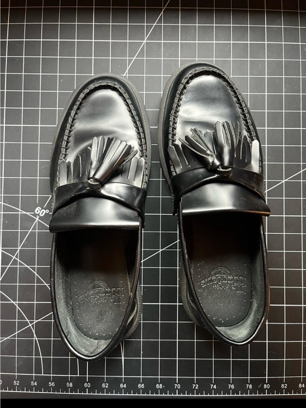 Dr. Martens Black Leather Tassel Loafers